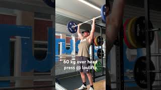 60 kg overhead press [upl. by Angid]