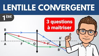 LENTILLE CONVERGENTE ✅ foyer image grandissement  1ère spé  Physique [upl. by Posner]