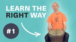 Beginners djembe  Lesson 1  Position and play [upl. by Shields885]