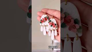 DIY polymer clay earrings makingpolymerclaytrendingviralshortsfeedyoutubeshortsZAAMRwp2wi [upl. by Deenya]