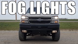 Factory fog light install for the Silverado with a custom harness  RPO T96 [upl. by Tybi]