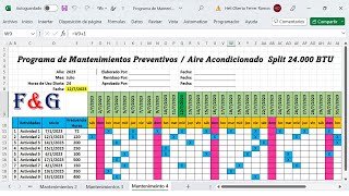 Elaboración de Programa de Mantenimiento Mes por Mes y Frecuencia en Horas de Uso  Plantilla Super [upl. by Bozuwa]