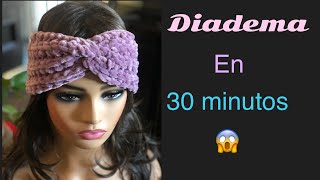 Diadema Turbante En Crochet 💓Hecho en 30 Minutos Nivel Principiantes [upl. by Zweig868]