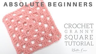 CROCHET How to Crochet a Granny Square  Absolute Beginners  Bella Coco [upl. by Dracir]