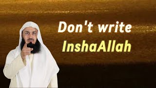 quotHow to Write Inshallah Correctly  A Simple Guide by Mufti Menkquot [upl. by Merril]