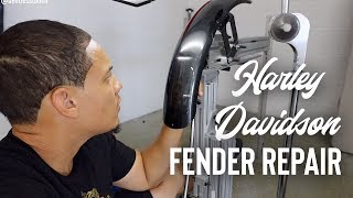 Paintless Dent Repair on a Harley Davidson Fender  Dentless Touch [upl. by Hopper]