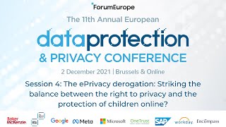 The ePrivacy derogation  11th Annual European Data Protection amp Privacy Conference [upl. by Hentrich]