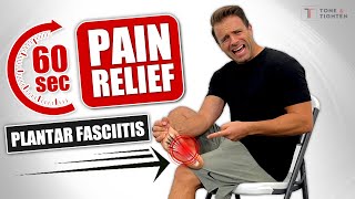 Relieve Plantar Fasciitis Pain In Just 60 Seconds AT HOME [upl. by Ardnad]