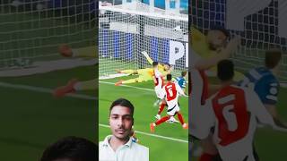 Unstoppable goal Save goal by goalkeepers shorts football ronaldo [upl. by Ynohtnad871]