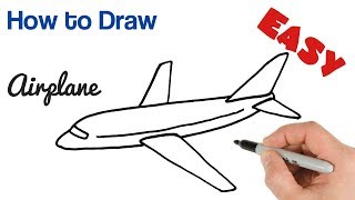 How to Draw Airplane Easy step by step for beginners [upl. by Ireg]