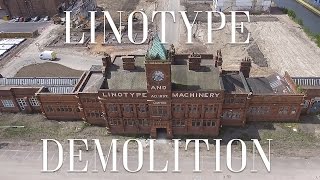 Linotype Factory Demolition  Altrincham  Drone Footage [upl. by Euqinwahs]