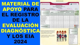 Soy Docente MATERIAL DE APOYO PARA EL REGISTRO DE LA EVALUACIÓN DIAGNÓSTICA Y LOS EIA 2024 [upl. by Akcirret20]