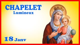 CHAPELET 🙏 Jeudi 18 Janvier  Mystères Lumineux [upl. by Semyaj253]