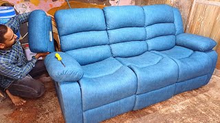 How To Make Three Seater Recliner Sofa How To Make a Three Seater Sofa 2023 New Design Sofa [upl. by Reffotsirk58]