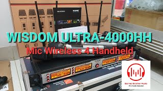 Wisdom ULTRA4000HH  Mic Wireless Handheld 4 Channel UHF wisdom wisdomproaudio ultra4000hh [upl. by Asatan729]