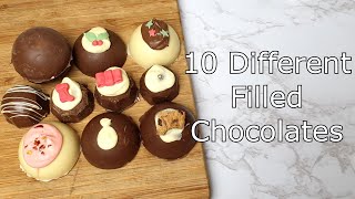 How to make 10 Filled Chocolates Mint Creams Brandy Creams Rum Creams Orange Creams and more [upl. by Melise552]