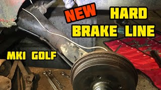 Mk1 Golf  rear HARD BRAKE pipe line [upl. by Bertsche]