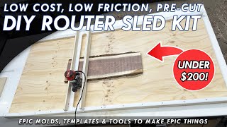 Low Cost Low Friction PreCut DIY Router Sled Kit  EcoSled By Crafted Elements [upl. by Bahe]