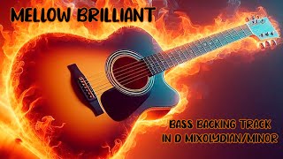 Mellow Brilliant Bass Backing Track in D Mixolydian Minor [upl. by Arbma]