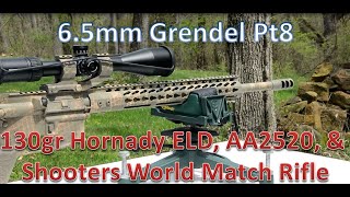 65mm Grendel pt 8  130gr ELD AA2520 and Shooters World Match Rifle [upl. by Gilmour]