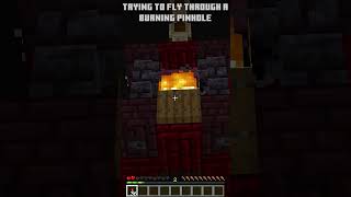 Flying Through A Burning Pinhole minecraft elytra fail [upl. by Cantu]