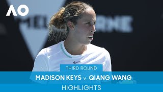 Madison Keys v Qiang Wang Highlights 3R  Australian Open 2022 [upl. by Aylward198]