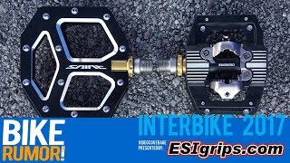 Interbike 2017  Shimano Pedals and Shoes [upl. by Orihakat]