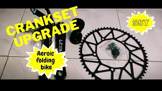 Crankset Upgrade  Aeroic folding bike  Square taper to Hollowtech bottom bracket [upl. by Madian]