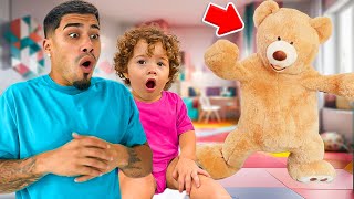 Giant Teddy Bear Comes to Life Prank On Baby Zely HILARIOUS [upl. by Ytsirt]