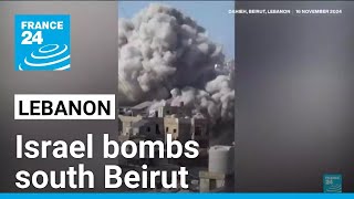 Israel bombs south Beirut after Hezbollah targets Haifa area • FRANCE 24 English [upl. by Ylrebma]