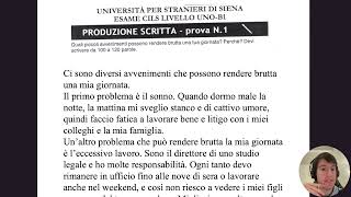 9  Produzione scritta CILS B1  Una brutta giornata [upl. by Oap463]