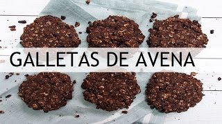 GALLETAS DE AVENA CON CHOCOLATE 3 INGREDIENTES [upl. by Hendricks]