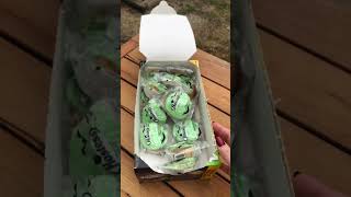 Hostess Limited Edition Franken Cakes 💚🧁 shorts satisfyingvideo asmr asmrfood [upl. by Sandi809]