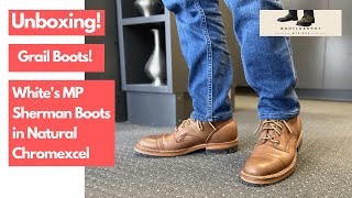 Unboxing Whites MP Sherman in Natural Chromexcel  Grail Boots From eBay [upl. by Kram]