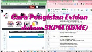 TUTORIAL PENGISIAN EVIDENS DALAM SKPM  IDME [upl. by Demahum629]