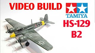 Tamiya 172 Henschel HS 129 Aircraft Model  Full Video build [upl. by Eiralc]