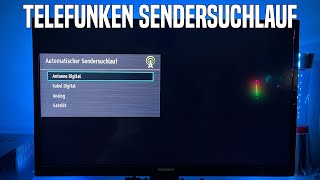 Telefunken Fernseher AntenneSatellit anschließen amp Sendersuchlauf durchführen [upl. by Cozmo]