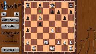 SchachWM 2012 Runde 1 Anand vs Gelfand [upl. by Rossner747]