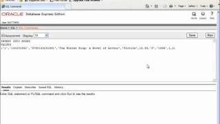SQL with Oracle 10g XE  Using INSERT to Add Data to a Table [upl. by Trebor394]