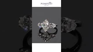 Pompeii3  Marquise Diamond Engagement Ring 14k White Gold Certified Lab Grown [upl. by Shawn]