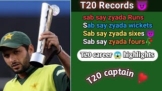 Shahid Afridi T20 international journey Afridi T20 cricket career highlights the Shahid Afridi story [upl. by Irolav]