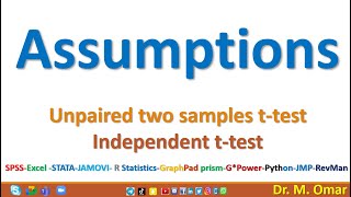 Assumptions for Unpaired two samples t test [upl. by Ingram]