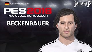 F BECKENBAUER Face  stats edit PES Allemagne classics [upl. by Nolie213]