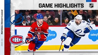 Lightning  Canadiens 321  NHL Highlights 2023 [upl. by Eimia]