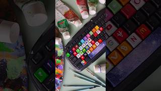 customising keyboard part 21 art acrylic drawing painting acrylicpaint acrylicpainting artist [upl. by Yssirhc]