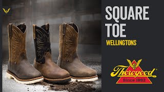 SQUARE TOE WELLINGTON BOOTS BY THOROGOOD [upl. by Nonnag819]