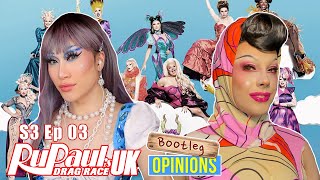 Etcetera Etcetera joins Drag Race UK S3 x Bootleg Opinions Episode 3 quotCampfire Couturequot [upl. by Sharline]