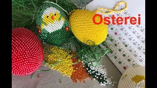 OSTEREIER mit Perlen HÄKELN Tutorial Annas Perlen [upl. by Terchie]