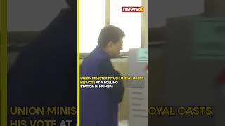 watch  Union Minister Piyush Goyal casts his vote at a polling station in Mumbai [upl. by Dewar]