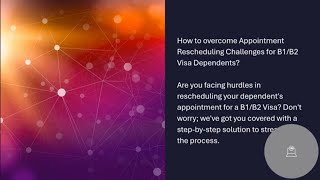 US B1B2 Dependent Visa Appointment Schedule problemsolution b1b2visa usvisa touristvisa [upl. by Bar]